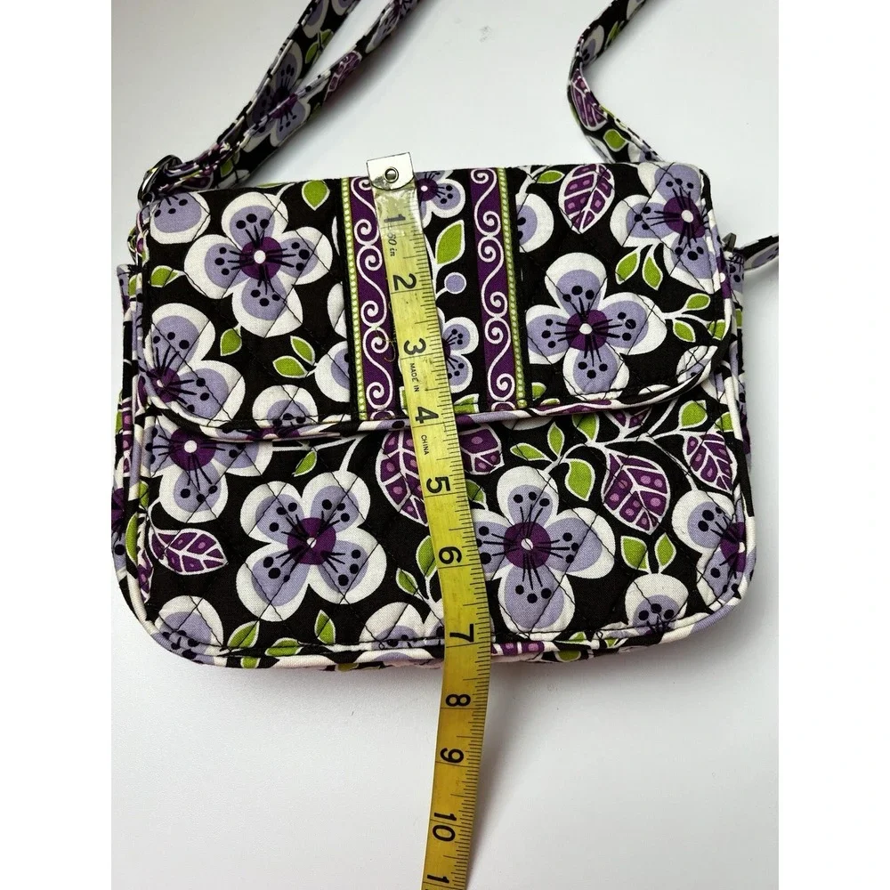 VERA BRADLEY Rachel CROSSBODY Small Size  BAG Purple/Green/Brown FLORAL